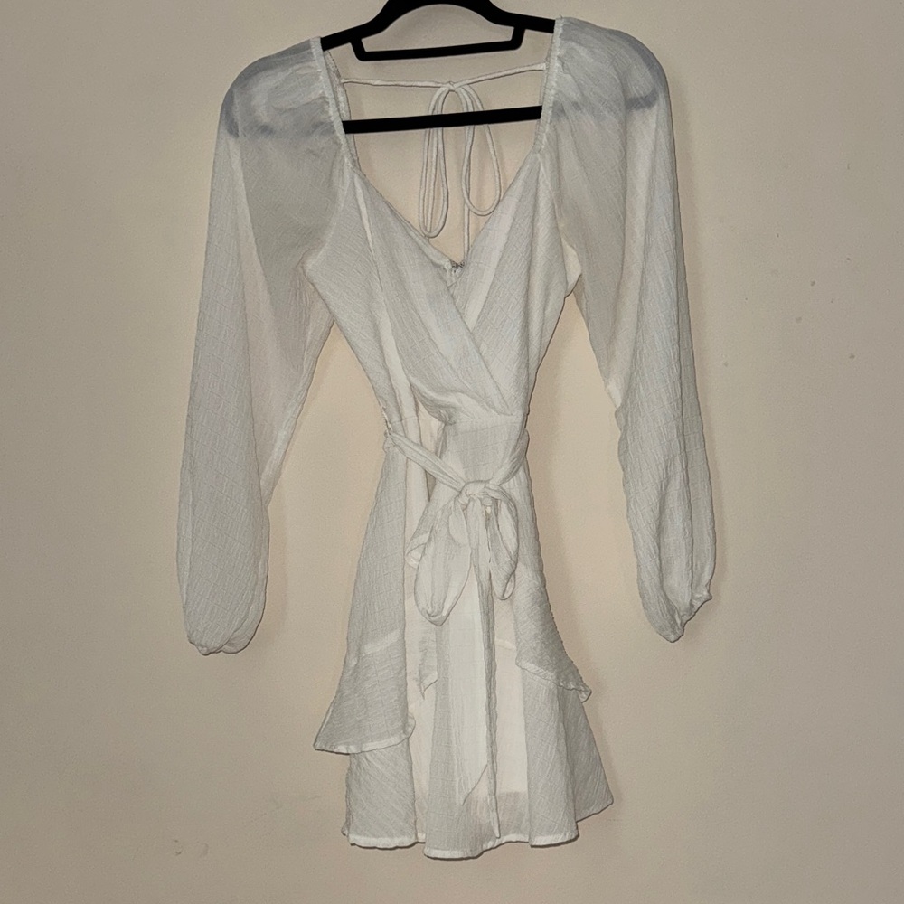 Miami White Long Sleeve Dress